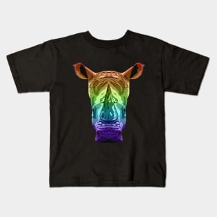 Rainbow Rhino Kids T-Shirt